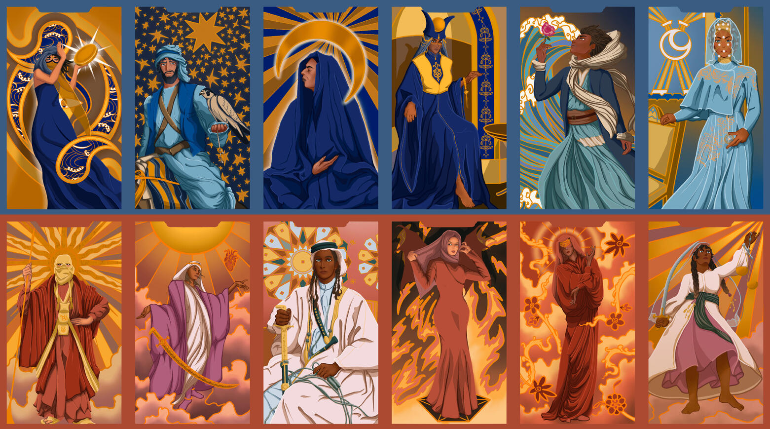 Water & Fire Major arcana tarot cards from Fate of Arcana (2023)