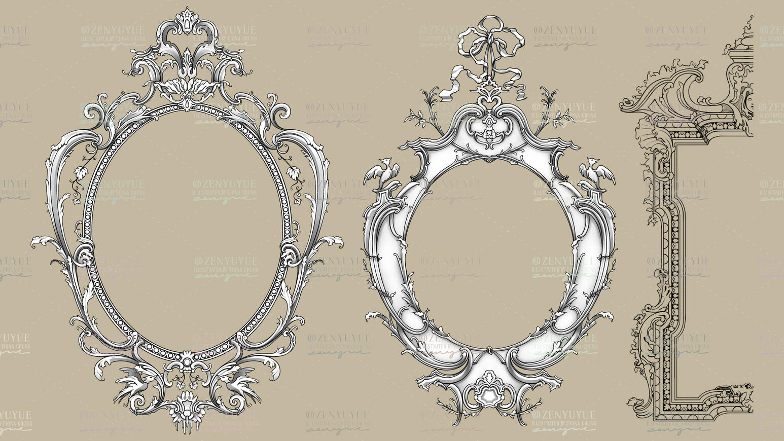 Rococo Frames Current asset project (in progress)